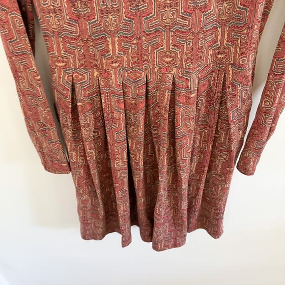 Peruvian Connection Fit and Flare Patterned Dress S - Picture 3 of 6